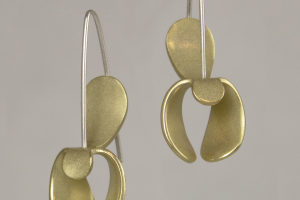 "Orchid" Earrings - Brass Version